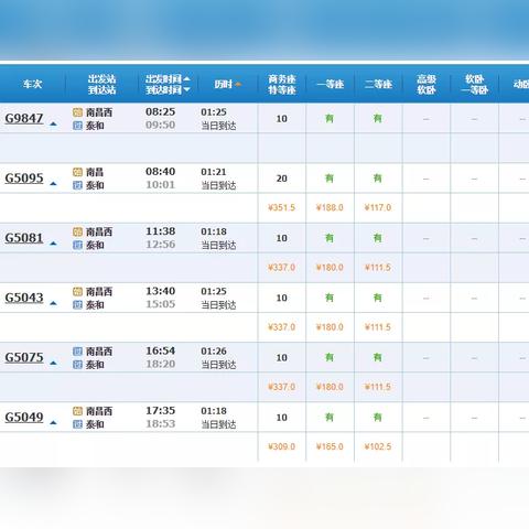 瑞金火车站最新时刻表详解